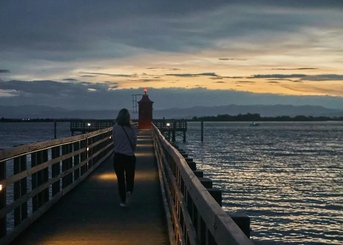 Villa Excellently Equipped Row House With Fenced Garden For 8 In Lignano Pineta